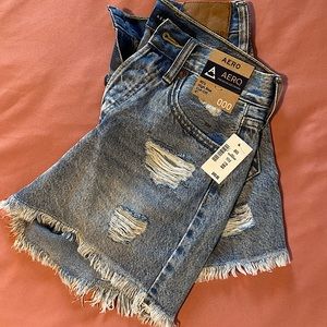 Aeropostale High Rise 90’s Jean Shorts